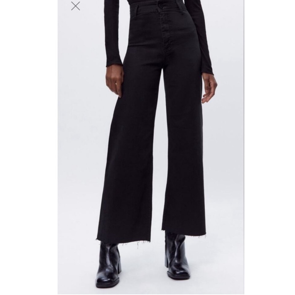 Zara marine straight wide leg size 12 jeans